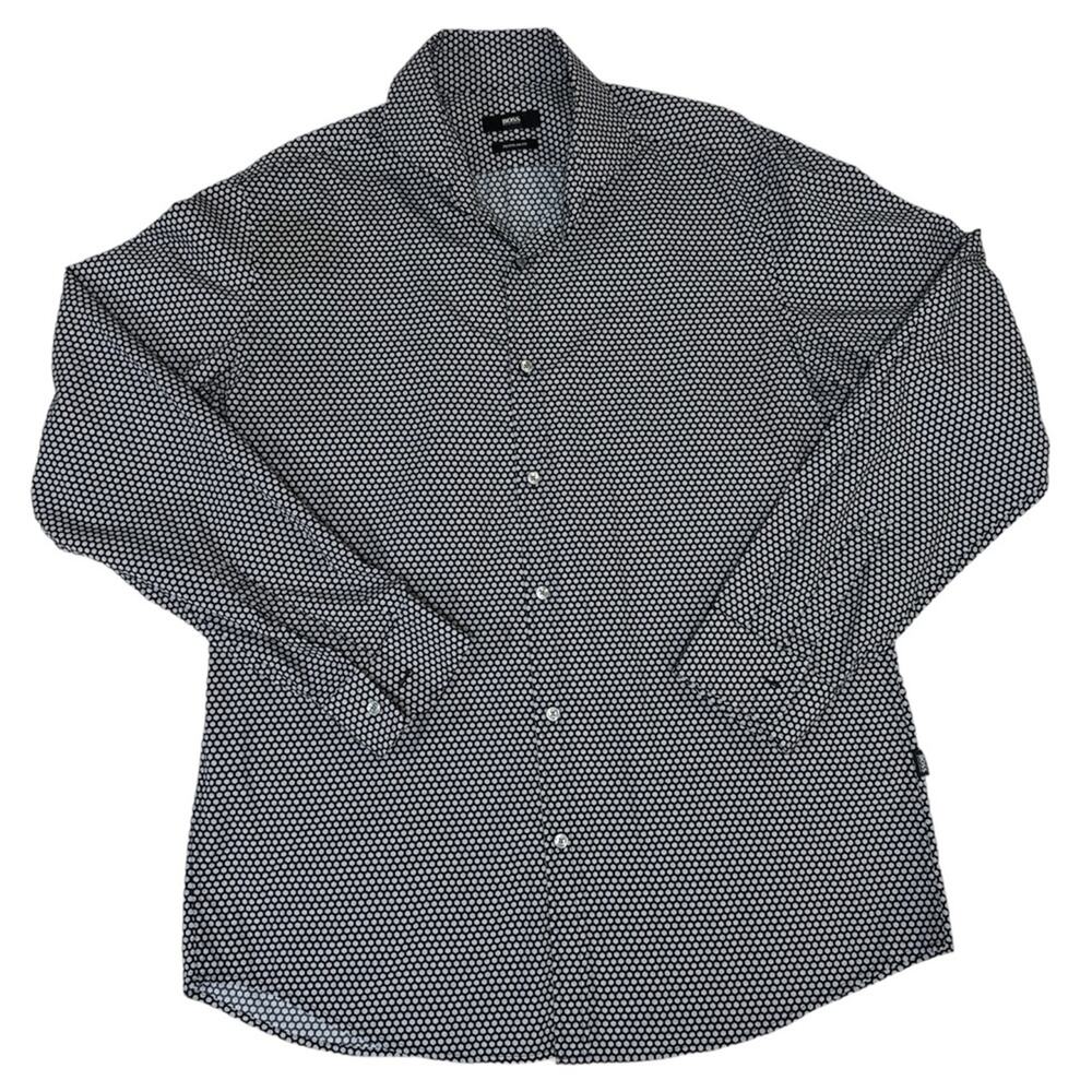 Boss Hugo Boss Men’s Button Down Long Sleeve Shirt Size Large Regular Fit